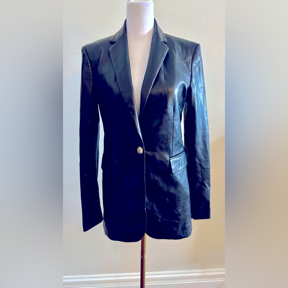 Zara Vegan Leather blazer Jacket